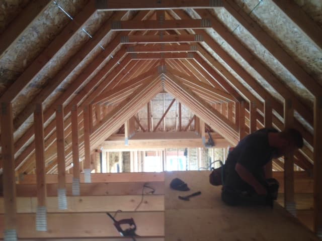 Exposed rafters
